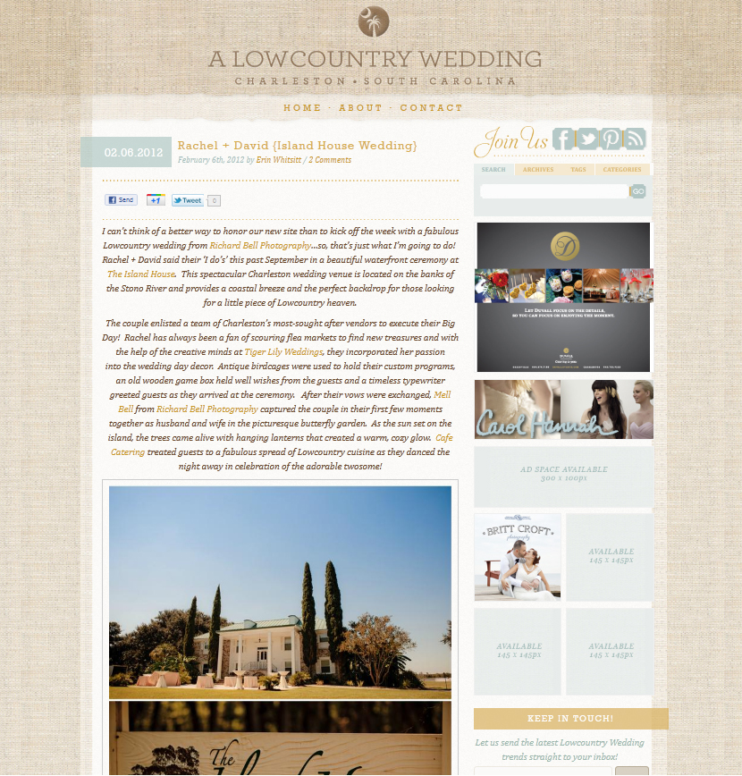 A Lowcountry Wedding Blog Feature